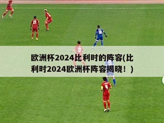 欧洲杯2024比利时的阵容(比利时2024欧洲杯阵容揭晓！)