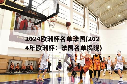 2024欧洲杯名单法国(2024年欧洲杯：法国名单揭晓)